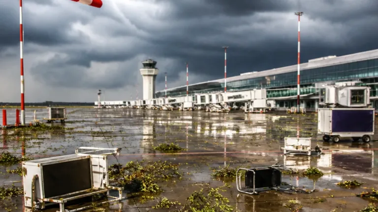 Tempesta Boelo: venti violenti e decine di voli cancellati negli aeroporti del Regno Unito